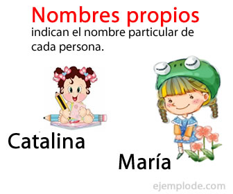 Los nombres propios nos dicen cómo se llama alguien o algo.