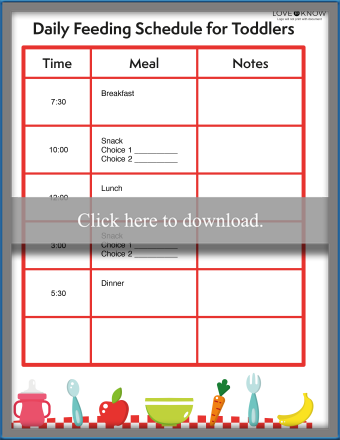 Horario de alimentación para niños pequeños